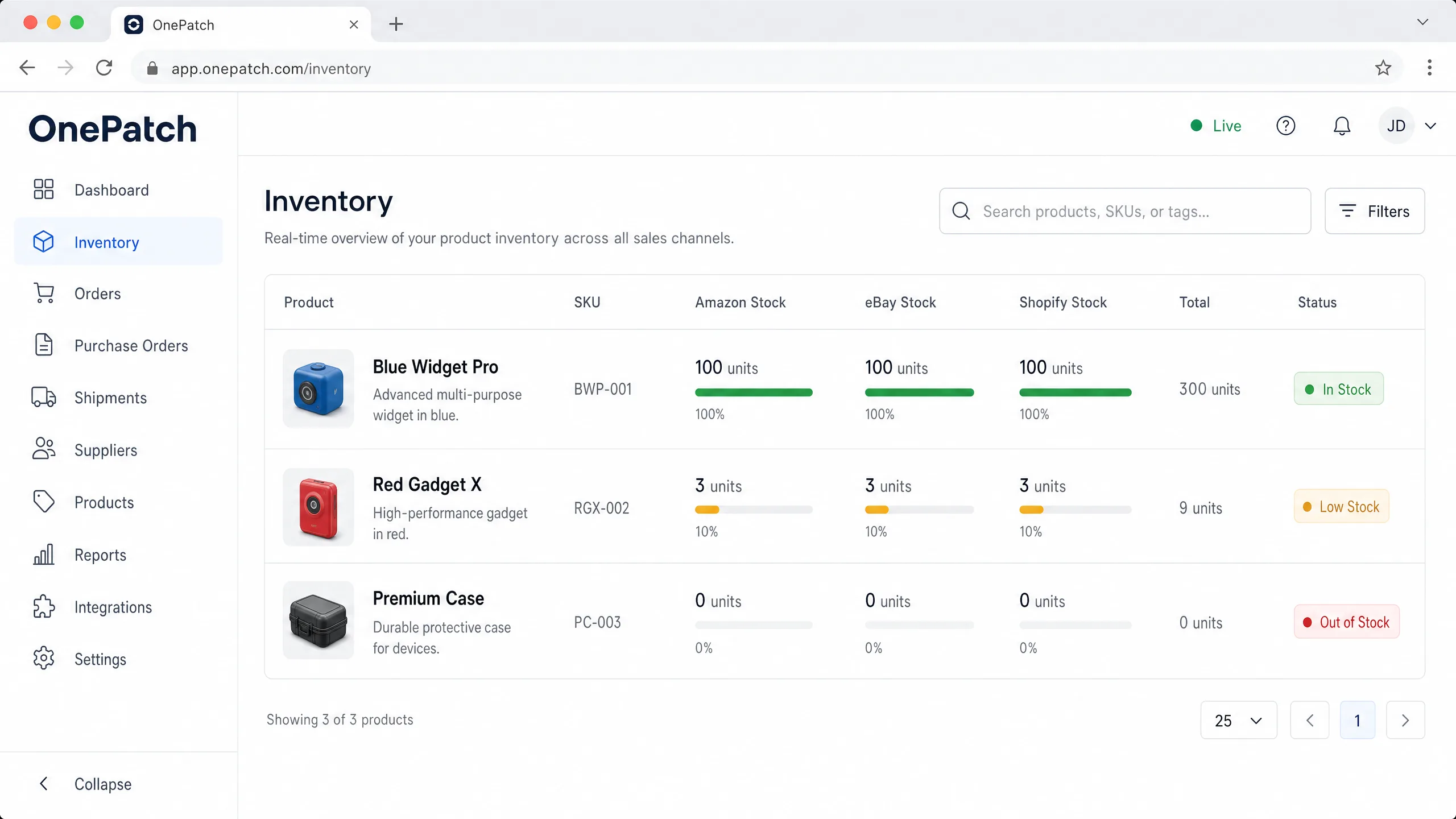 OnePatch Inventory Management
