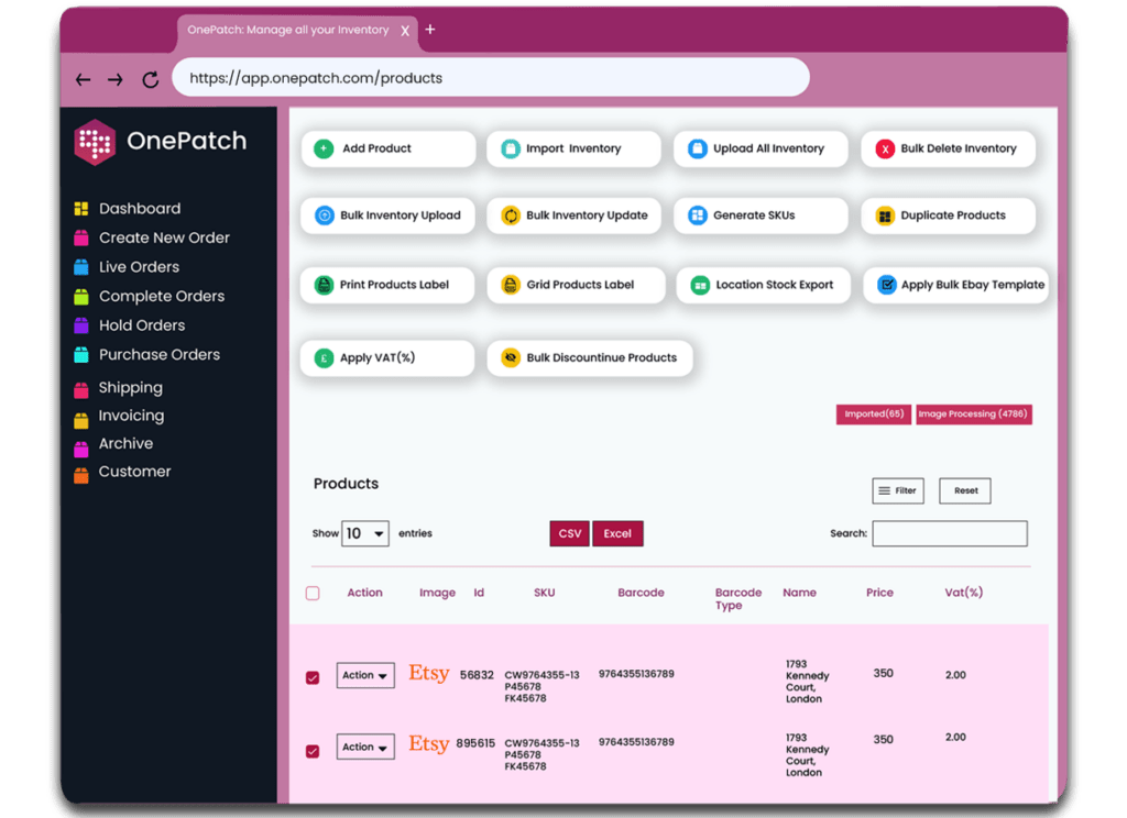 Etsy Products Listings